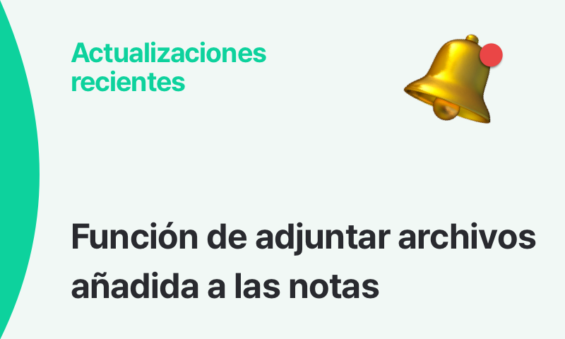Adjuntar archivos en notas