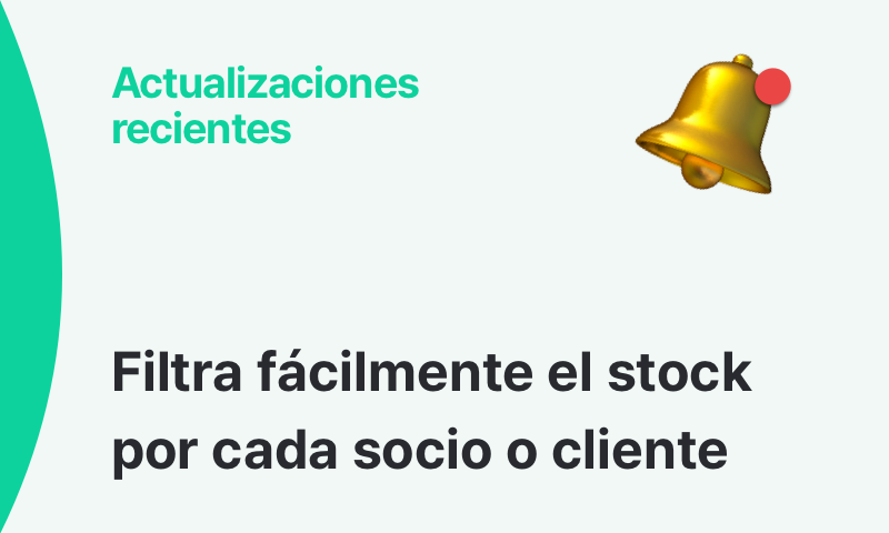 Filtra el stock según el proveedor o cliente fácilmente