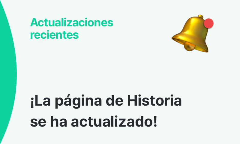 ¡La página de History ha sido actualizada!