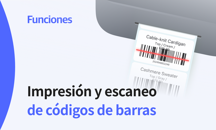 Función destacada de BoxHero: impresión y escaneo de códigos de barras